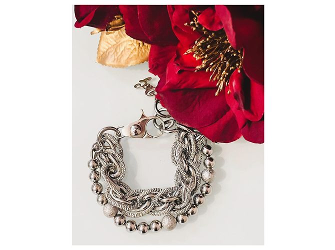 Pulseira DOLCE & GABBANA com corrente forrada em aço prateado Prata - vista 7