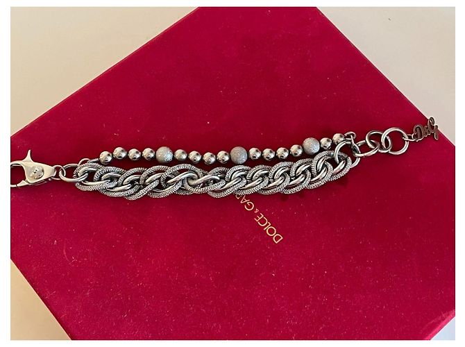 Pulseira DOLCE & GABBANA com corrente forrada em aço prateado Prata - vista 9