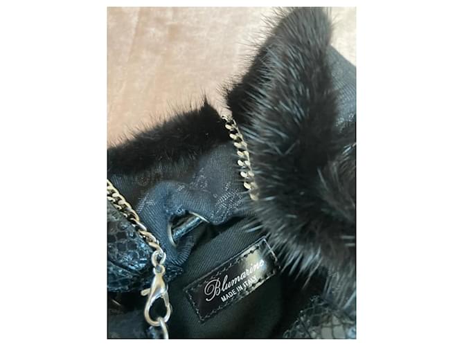 Borsa a secchiello con monogramma Blumarine Nero - vista 4