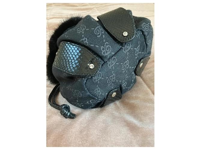 Borsa a secchiello con monogramma Blumarine Nero - vista 5