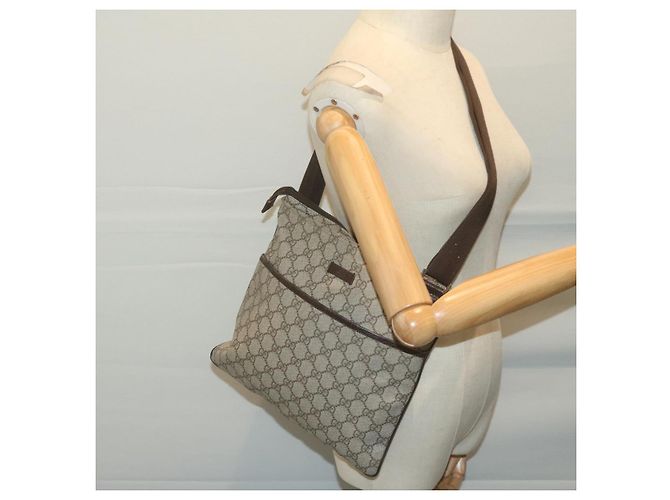 GUCCI Borsa a spalla GG Supreme PVC Beige 141626 Aut5746 - vista 24