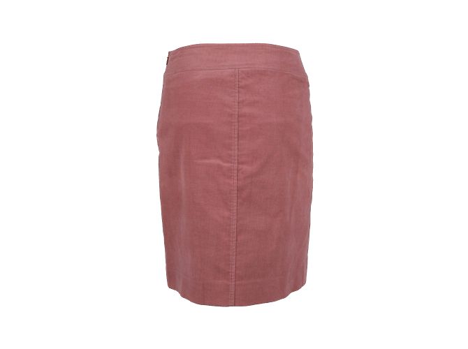 Minifalda de sarga de pana barata y elegante de Moschino Rosa - vista 2