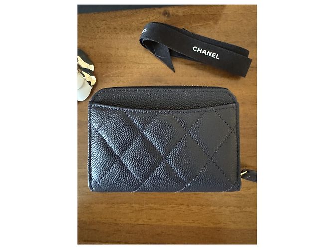 Chanel Spade & Heart VIP-Geschenkbrieftasche Marineblau - Ansicht 11