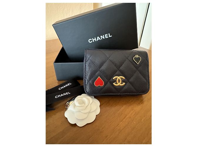 Chanel Spade & Heart VIP-Geschenkbrieftasche Marineblau - Ansicht 2