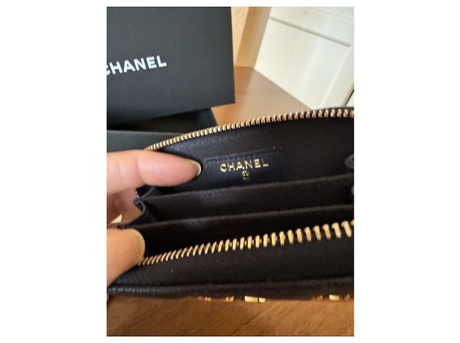 Chanel Spade & Heart VIP-Geschenkbrieftasche Marineblau - Ansicht 4