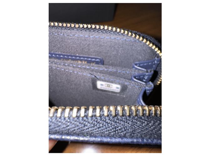 Chanel Spade & Heart VIP-Geschenkbrieftasche Marineblau - Ansicht 6