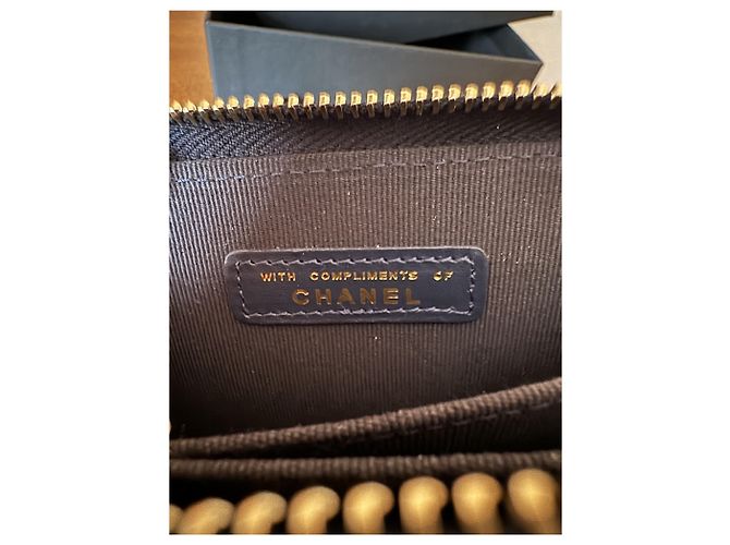 Chanel Spade & Heart VIP-Geschenkbrieftasche Marineblau - Ansicht 8