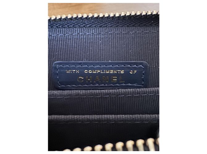 Chanel Spade & Heart VIP-Geschenkbrieftasche Marineblau - Ansicht 9
