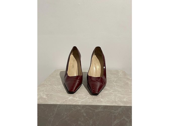 CHANEL Absätze T.EU 37 Lackleder Bordeaux - Ansicht 2