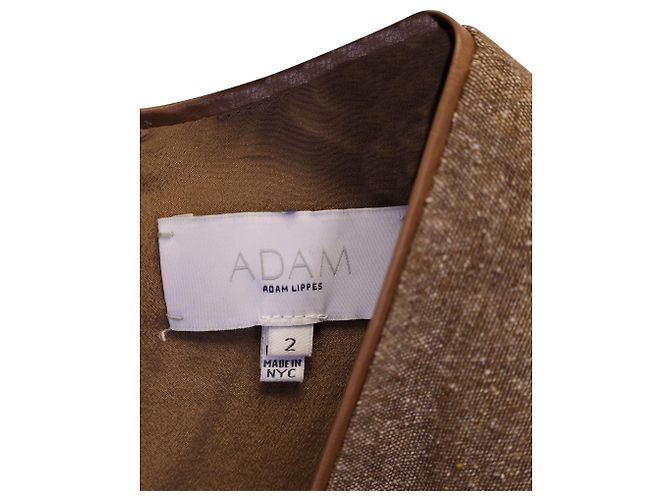 Adam Lippes Vestido sem mangas com decote em V Adam Lippies em lã bege Marrom - vista 2