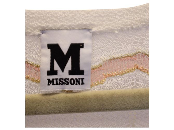 Abito M Missoni Wave Stripe in viscosa bianca Bianco - vista 2