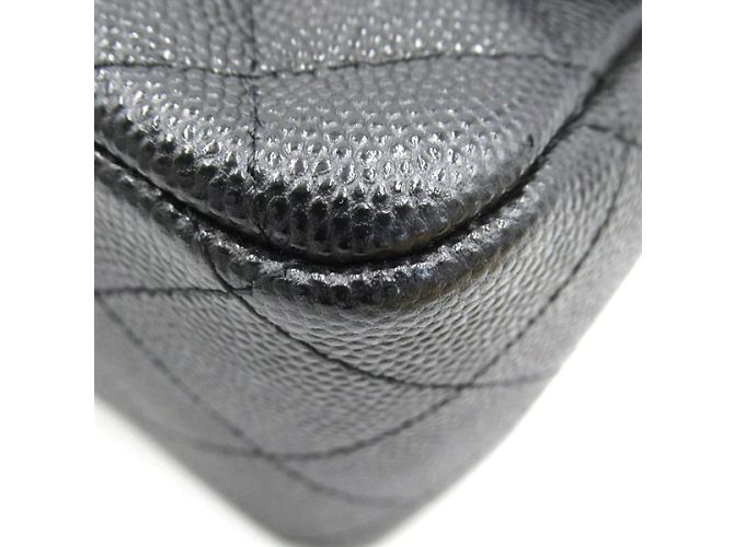 Chanel Bolsa Mini Quadrada Clássica Caviar com Aba - vista 12