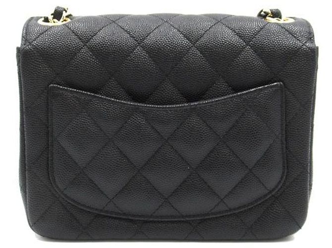 Chanel Bolsa Mini Quadrada Clássica Caviar com Aba - vista 2