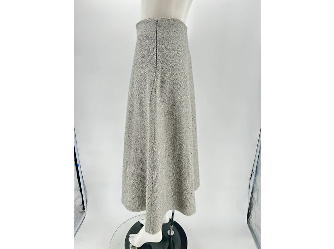 Autre Marque Faldas no firmadas T.International S de lana Gris - vista 4