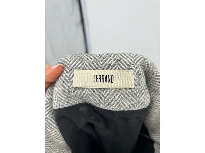 Autre Marque Faldas no firmadas T.International S de lana Gris - vista 5