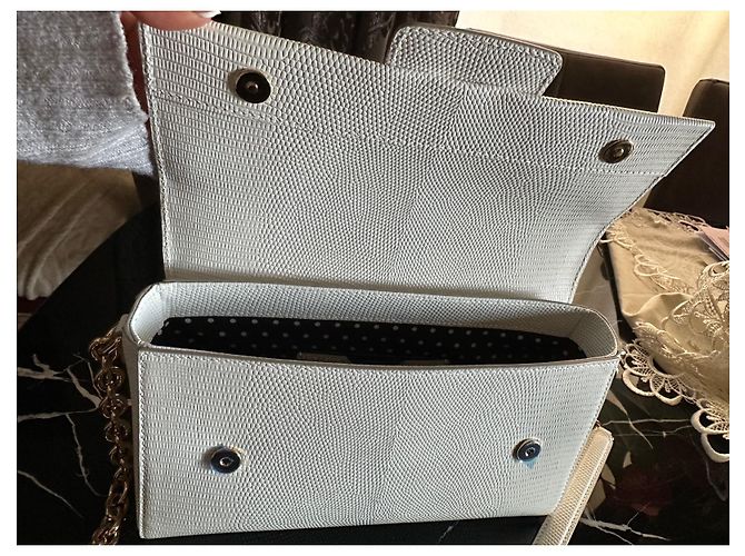 Borsa a mano Dolce & Gabbana in pelle beige - vista 5