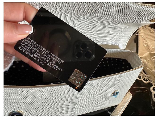 Borsa a mano Dolce & Gabbana in pelle beige - vista 3