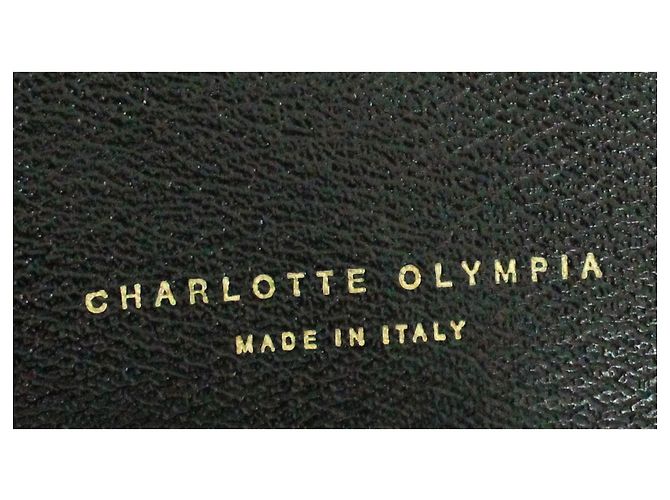 Charlotte Olympia Borsa a tracolla piccola "Kitty" in pelle nera - vista 5