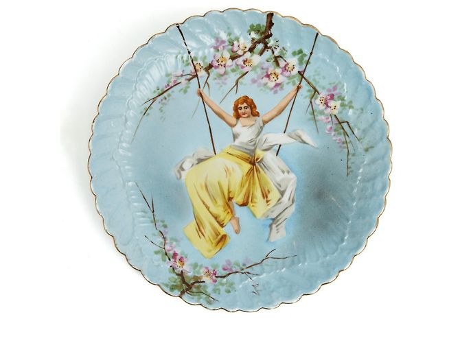 Autre Marque 1850s Paul Duboy set of 2 big ceramic plates Multiple colors - view 2