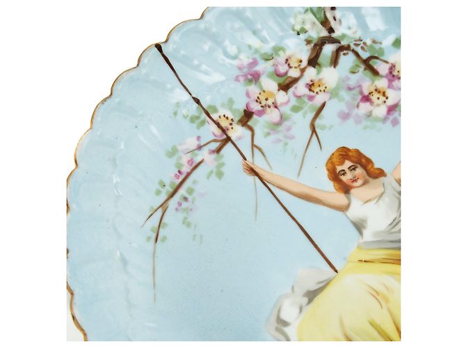 Autre Marque 1850s Paul Duboy set of 2 big ceramic plates Multiple colors - view 3