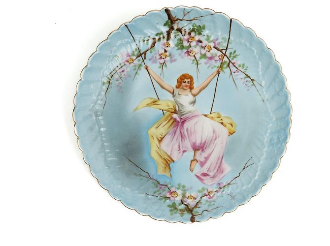 Autre Marque 1850s Paul Duboy set of 2 big ceramic plates Multiple colors - view 7