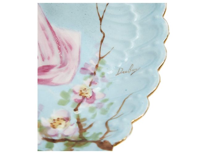 Autre Marque 1850s Paul Duboy set of 2 big ceramic plates Multiple colors - view 9