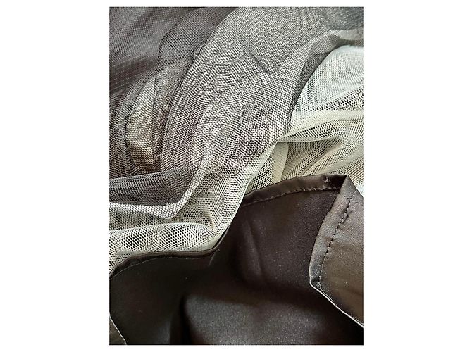 Vera Wang Besticktes Abendkleid mit Tüllrock Schwarz Grau - Ansicht 7