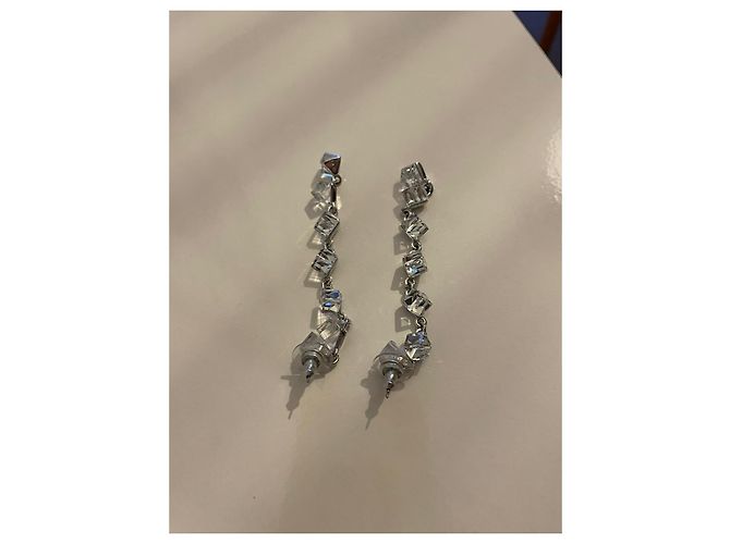 COLLANA E ORECCHINI SWAROVSKI CON CUBI DI CRISTALLO Bianco - vista 5