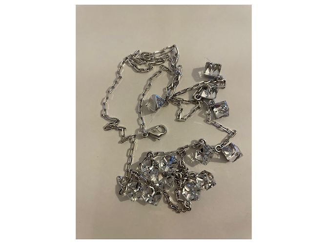 COLLANA E ORECCHINI SWAROVSKI CON CUBI DI CRISTALLO Bianco - vista 6