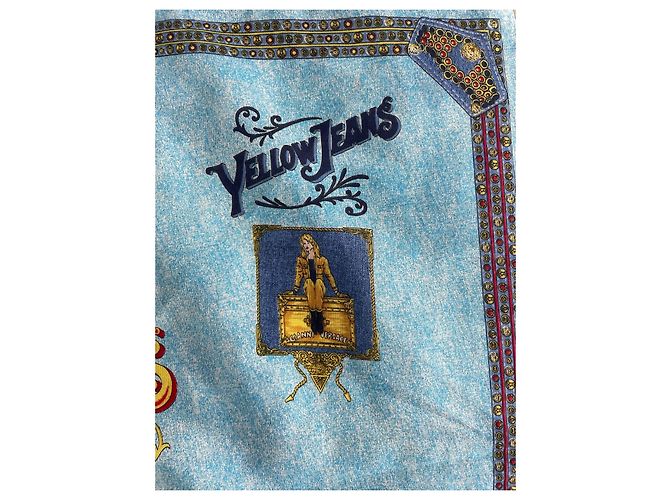 Fazzoletto vintage di Gianni Versace della collezione Hanky 51x53 Blu - vista 4