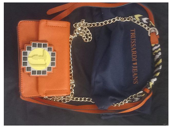 Borsa Trussardi Jeans arancione a tracolla / a tracolla - vista 9