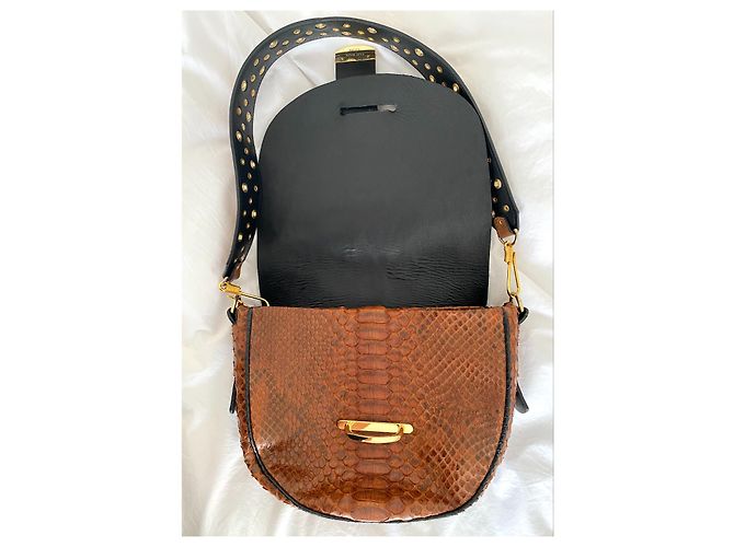 Bolso Delphine Delafon Patchwork de Piel Marrón Cocodrilo Cebra Leopardo - vista 4