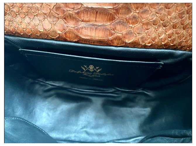Bolso Delphine Delafon Patchwork de Piel Marrón Cocodrilo Cebra Leopardo - vista 8