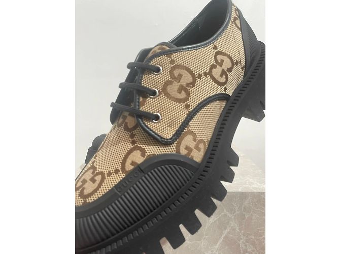 Scarpe GUCCI T.EU 43.5 Tessuto Beige - vista 4