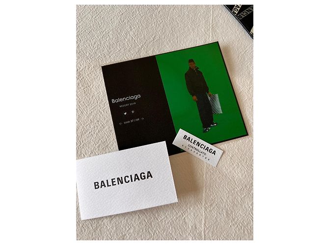 Borsa shopper Balenciaga in pelle nera con logo Nero Multicolore - vista 4