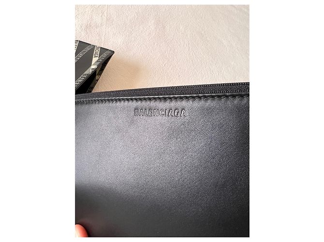 Borsa shopper Balenciaga in pelle nera con logo Nero Multicolore - vista 5