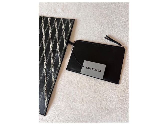 Borsa shopper Balenciaga in pelle nera con logo Nero Multicolore - vista 6