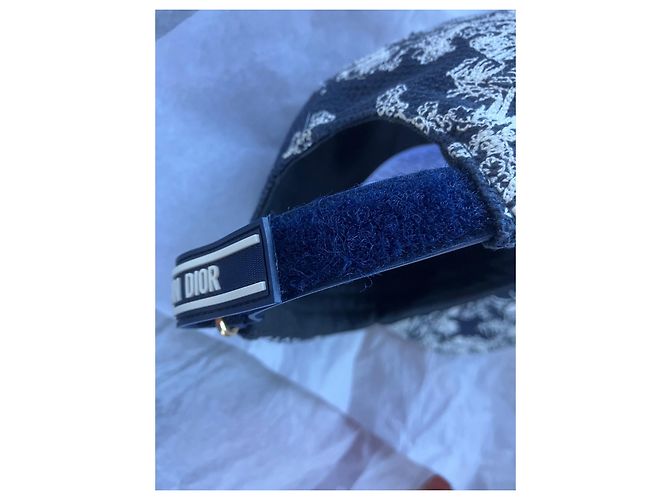 Gorra Christian Dior Sauvage bordada flores algodón Azul - vista 2