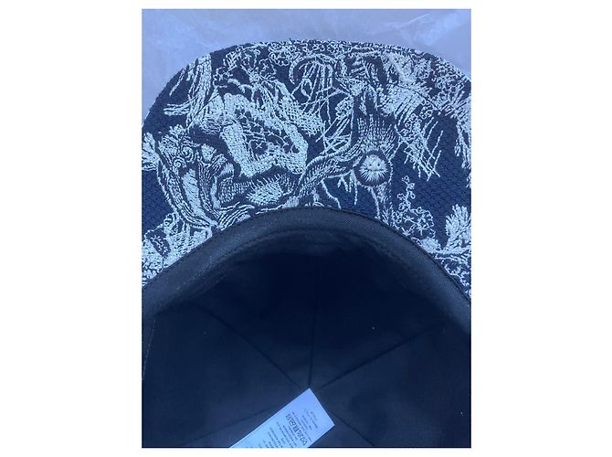 Gorra Christian Dior Sauvage bordada flores algodón Azul - vista 4
