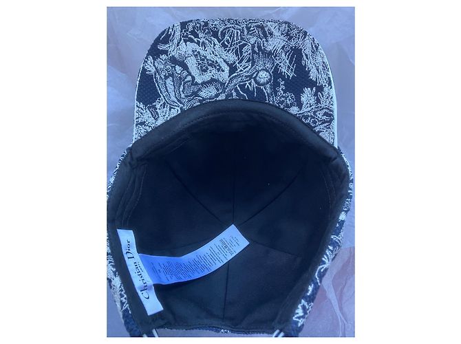 Gorra Christian Dior Sauvage bordada flores algodón Azul - vista 5
