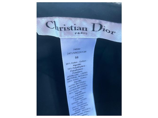 Gorra Christian Dior Sauvage bordada flores algodón Azul - vista 6