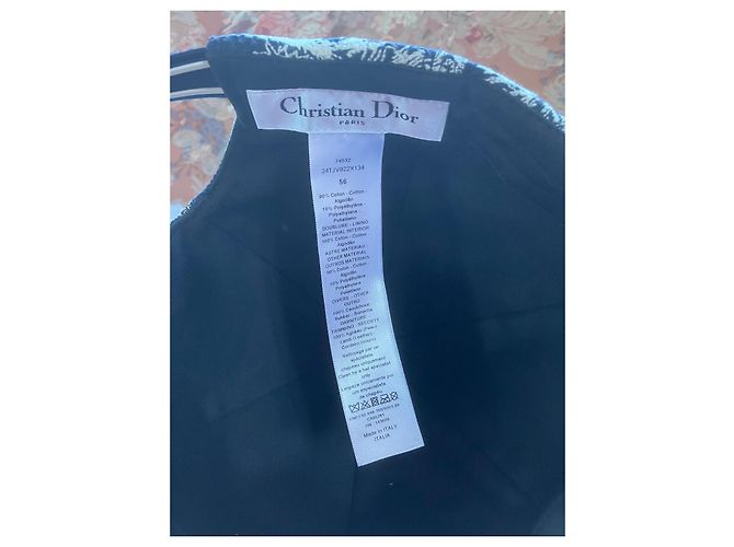 Gorra Christian Dior Sauvage bordada flores algodón Azul - vista 7