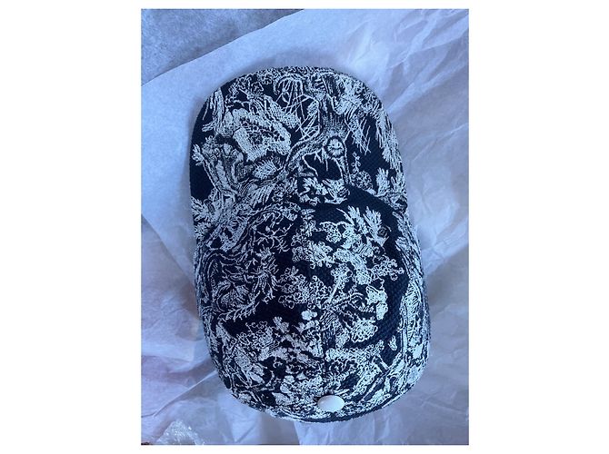Gorra Christian Dior Sauvage bordada flores algodón Azul - vista 9