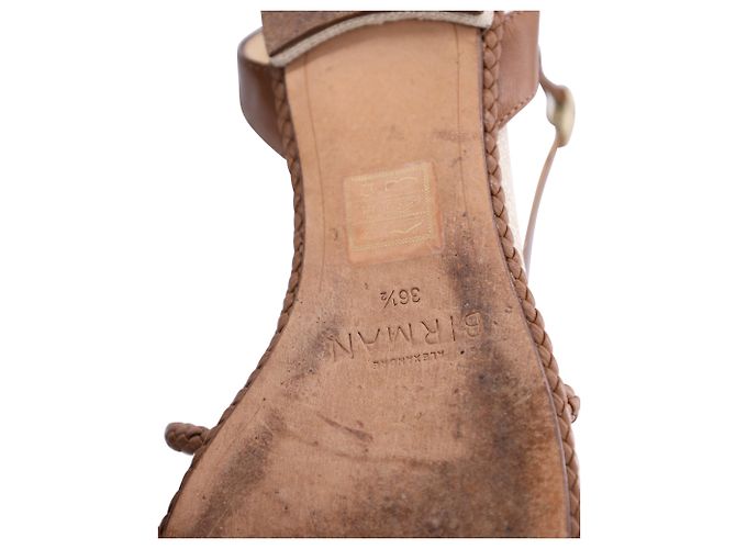 Sandali piatti intrecciati Alexandre Birman in pelle di vitello marrone - vista 6