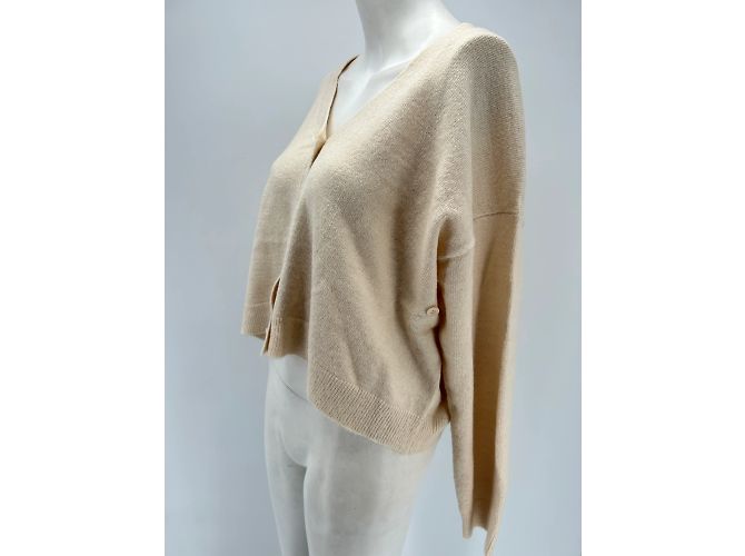 Autre Marque Nicht signiert / Unsignierte Strickwaren T.International S Polyester Beige - Ansicht 3