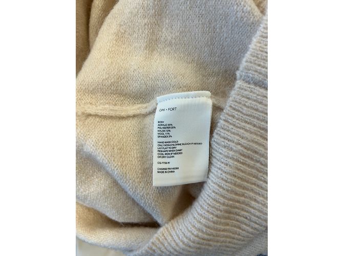 Autre Marque Nicht signiert / Unsignierte Strickwaren T.International S Polyester Beige - Ansicht 7