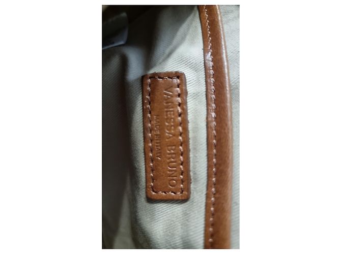 Borsa a mano Vanessa Bruno Nano Luna in pelle marrone - vista 2