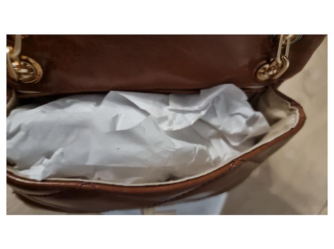 Borsa a mano Vanessa Bruno Nano Luna in pelle marrone - vista 6