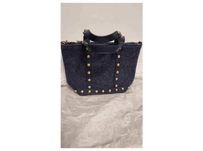 Borsa tote Vanessa Bruno blu in lana - vista 3