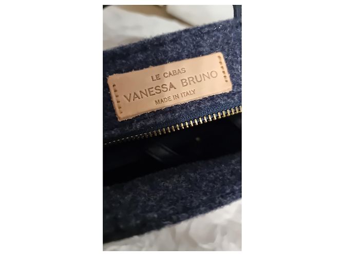 Borsa tote Vanessa Bruno blu in lana - vista 5